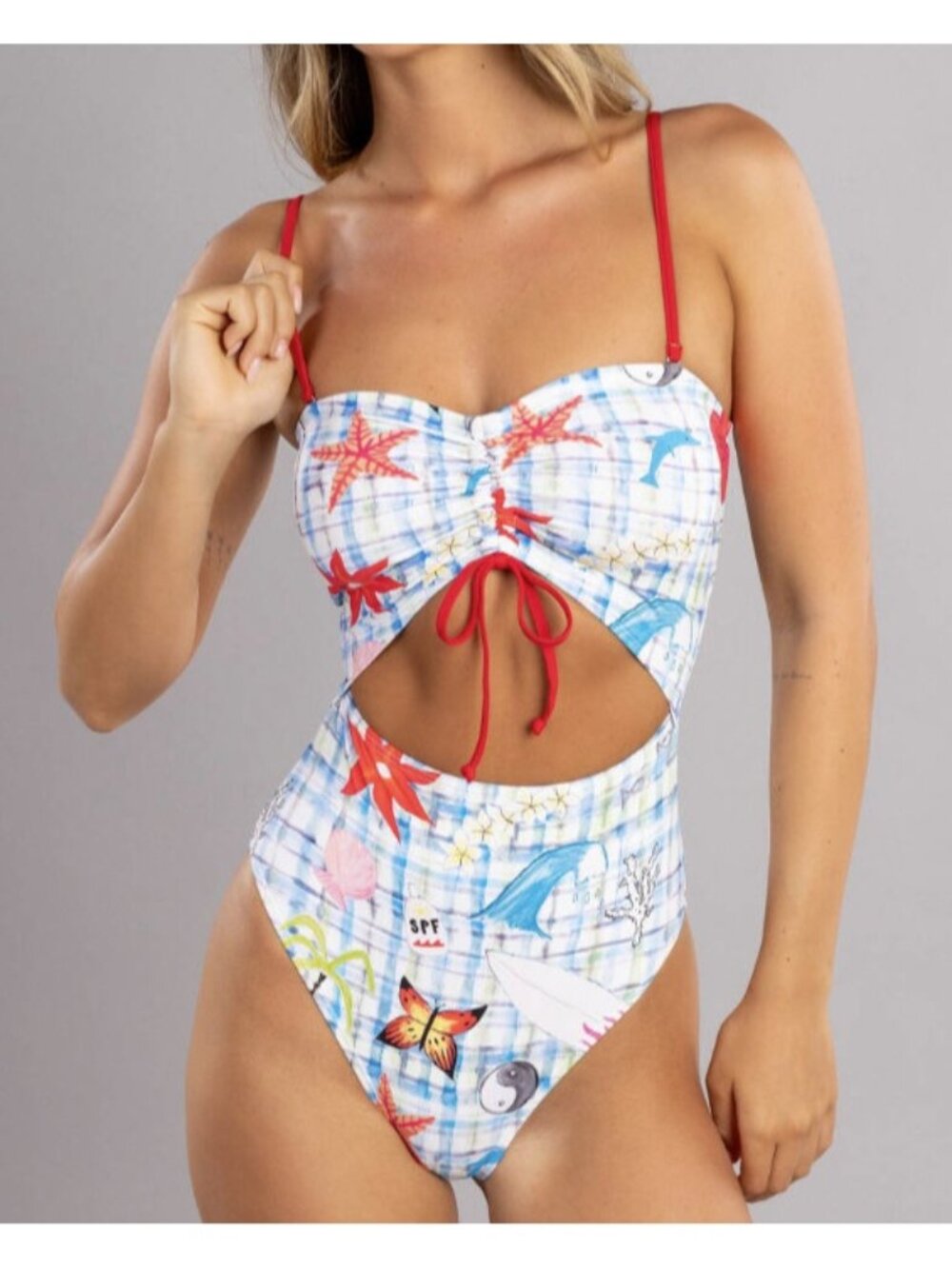 Billabong x Lottie Hall Bandeau Swimsuit ( M )